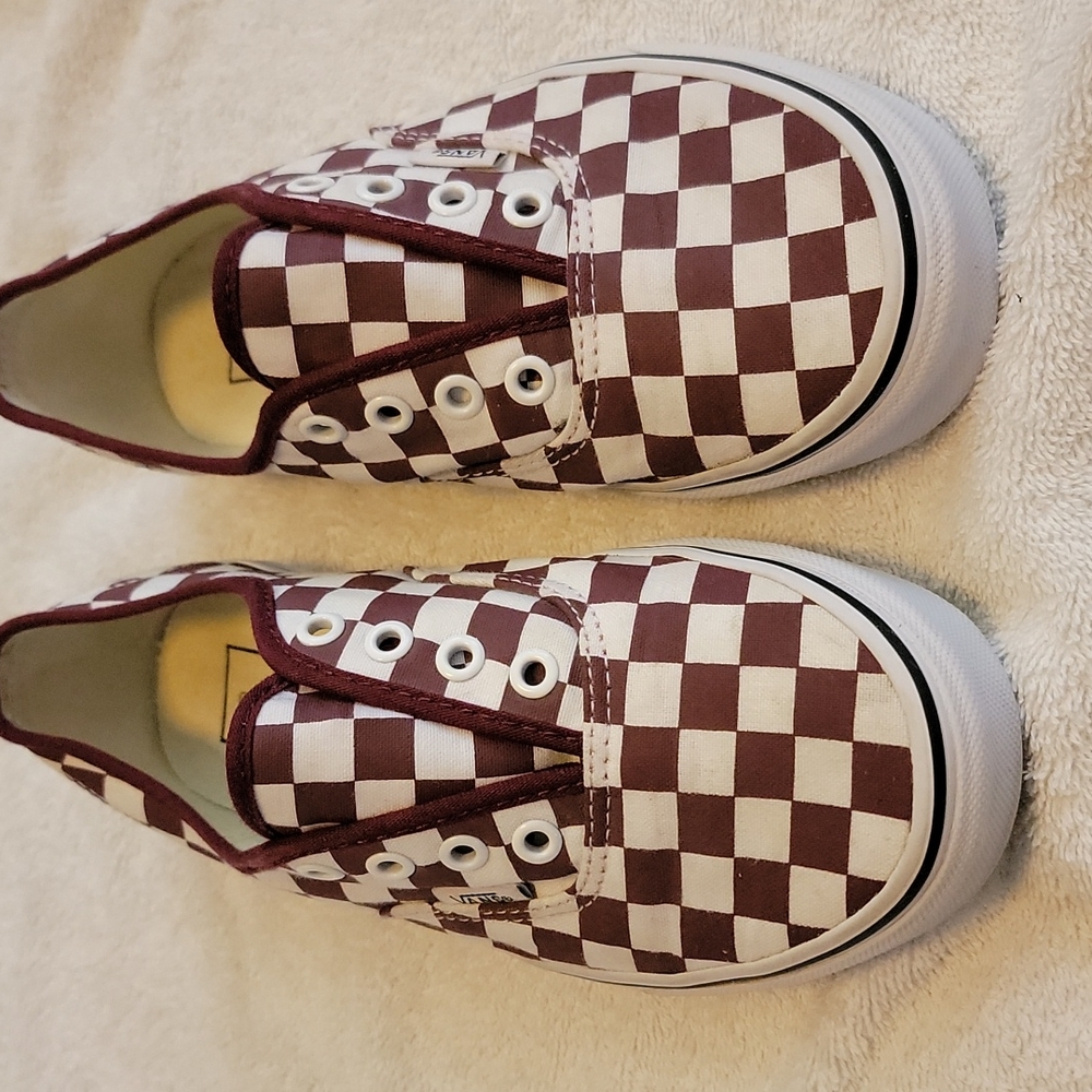 Vans Authentic Maroon Checkered